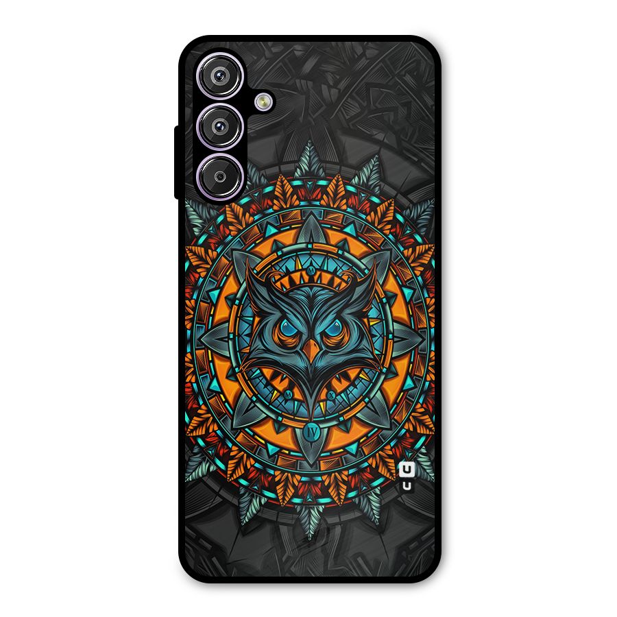 Mighty Owl Artwork Metal Back Case for Galaxy F15