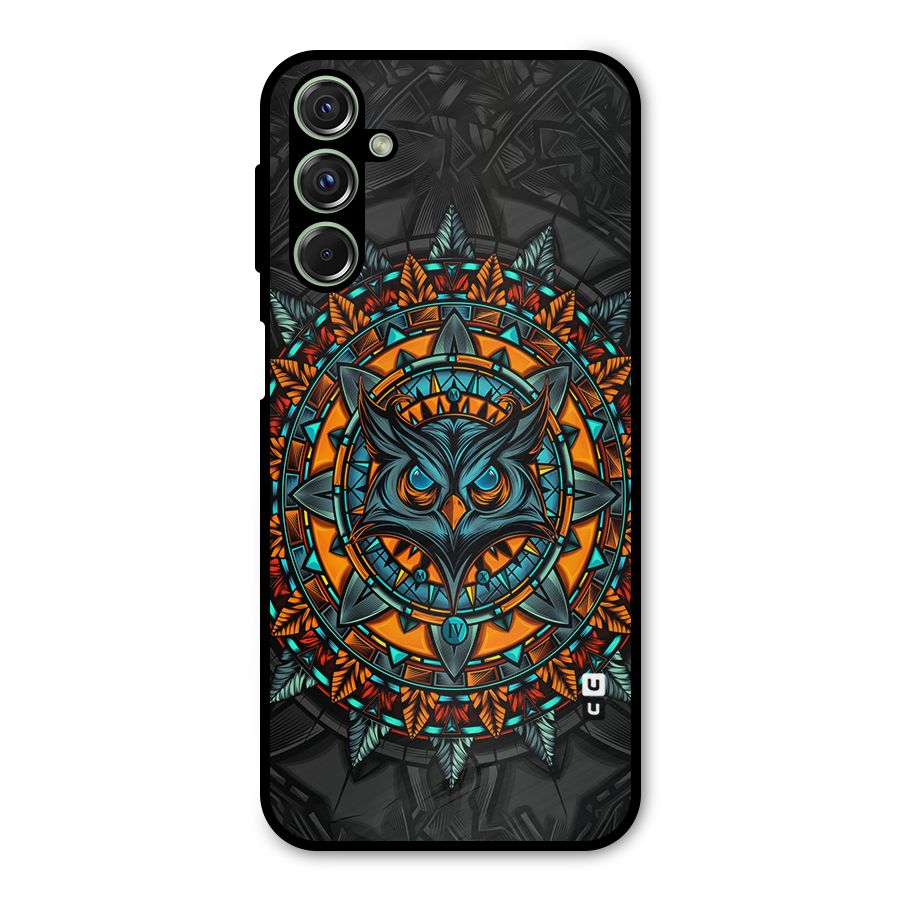 Mighty Owl Artwork Metal Back Case for Galaxy F34