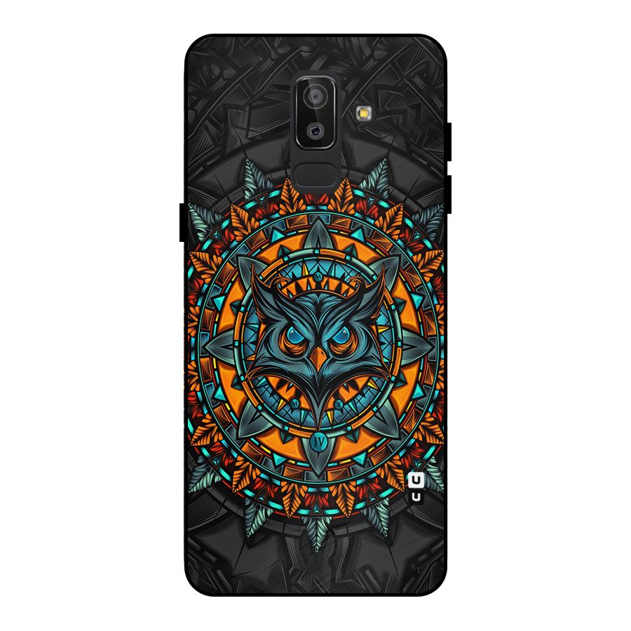 Mighty Owl Artwork Metal Back Case for Galaxy J8