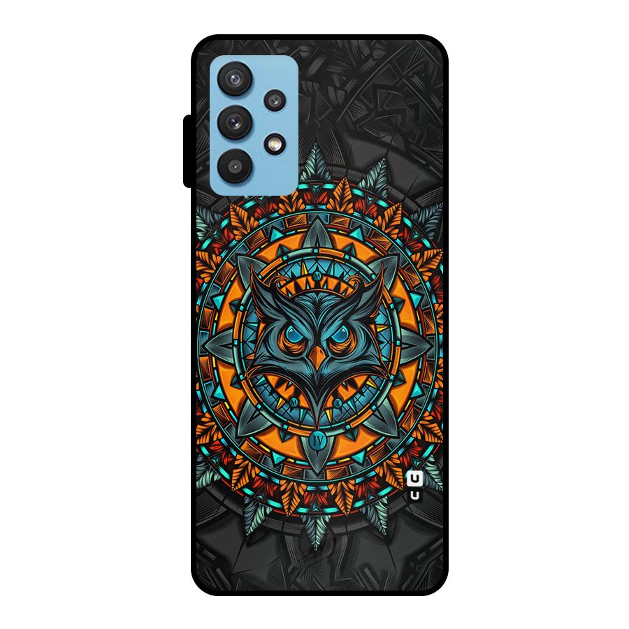 Mighty Owl Artwork Metal Back Case for Galaxy M32 5G