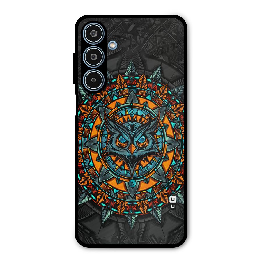 Mighty Owl Artwork Metal Back Case for Galaxy M35