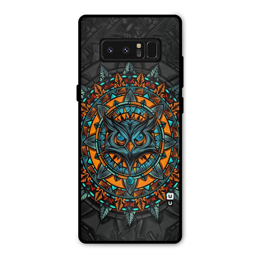 Mighty Owl Artwork Metal Back Case for Galaxy Note 8