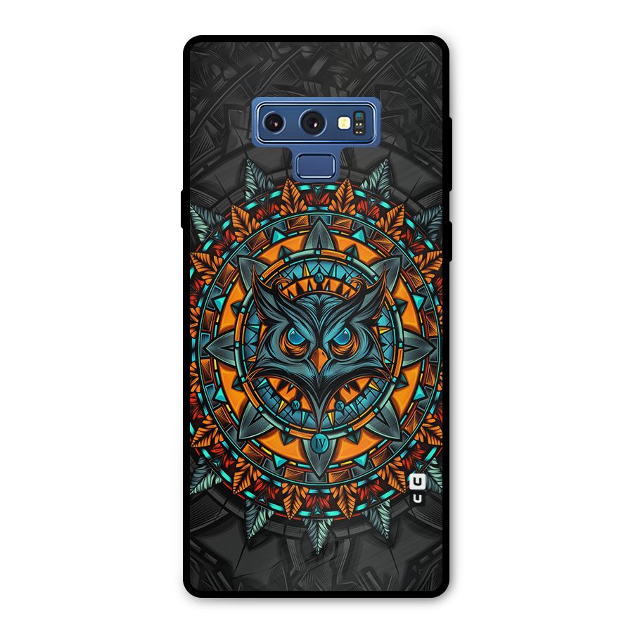 Mighty Owl Artwork Metal Back Case for Galaxy Note 9