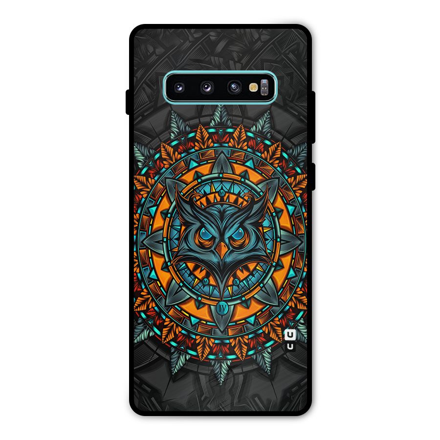 Mighty Owl Artwork Metal Back Case for Galaxy S10 Plus
