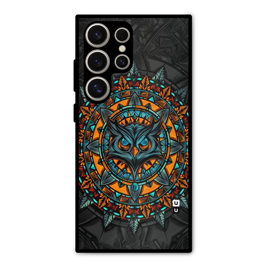 Mighty Owl Artwork Metal Back Case for Galaxy S24 Ultra