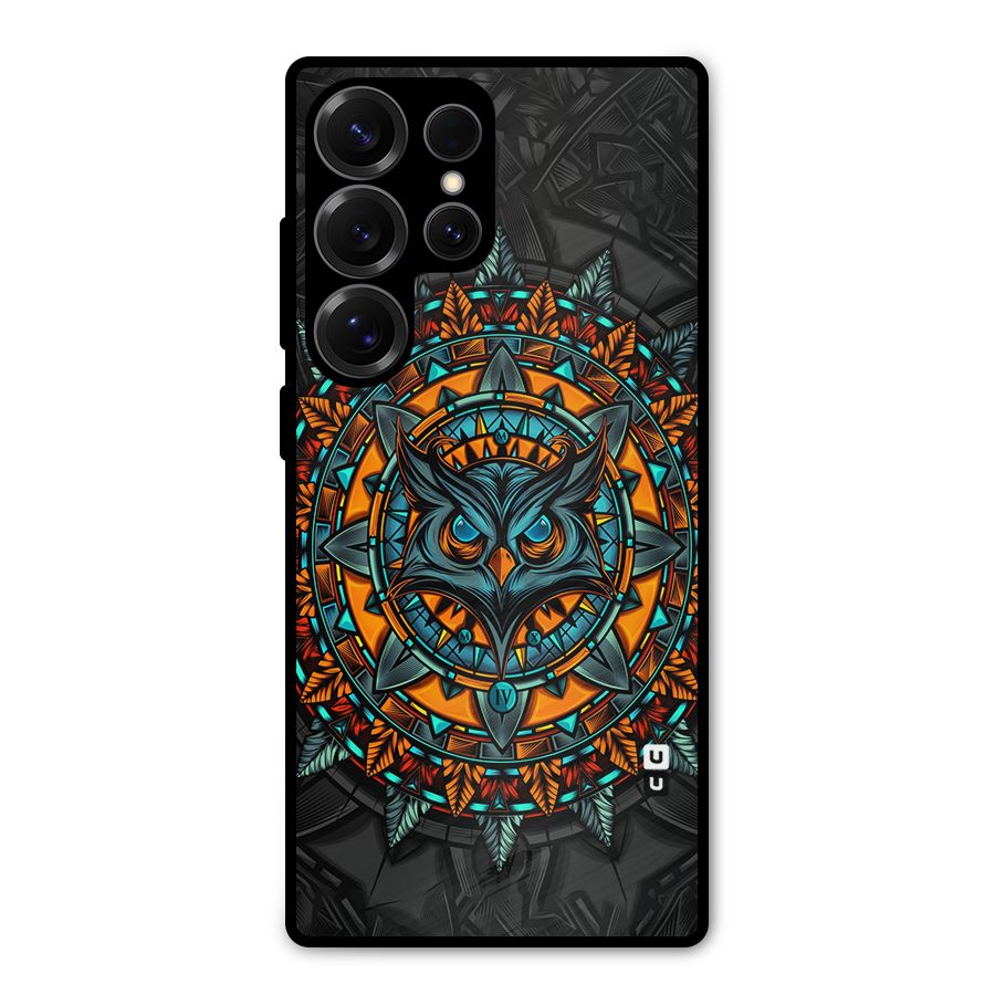 Mighty Owl Artwork Metal Back Case for Galaxy S25 Ultra