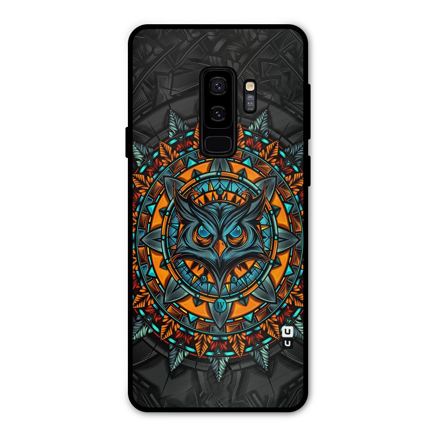 Mighty Owl Artwork Metal Back Case for Galaxy S9 Plus
