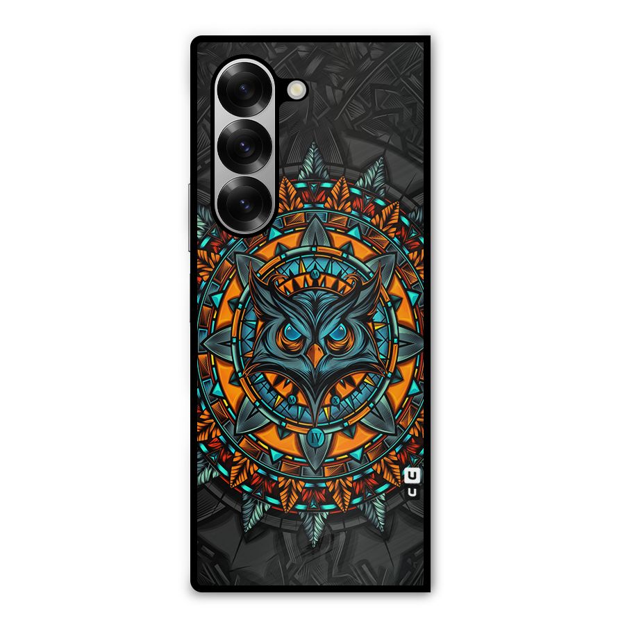 Mighty Owl Artwork Metal Back Case for Galaxy Z Fold6