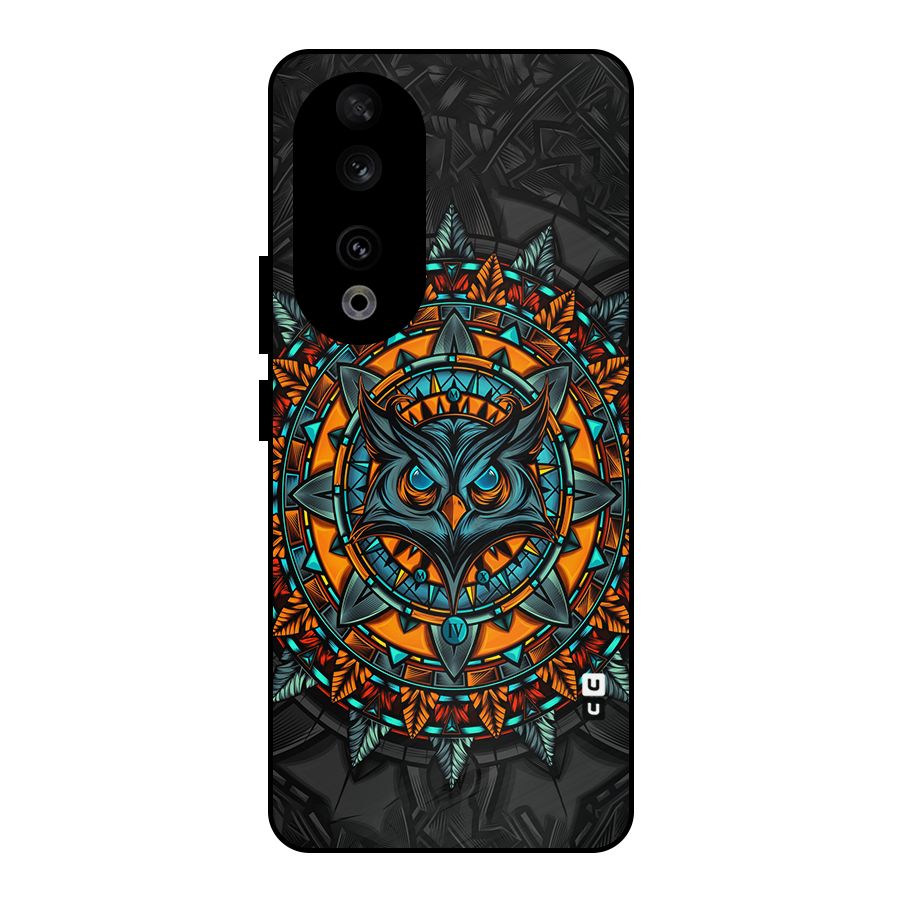 Mighty Owl Artwork Metal Back Case for Honor 90
