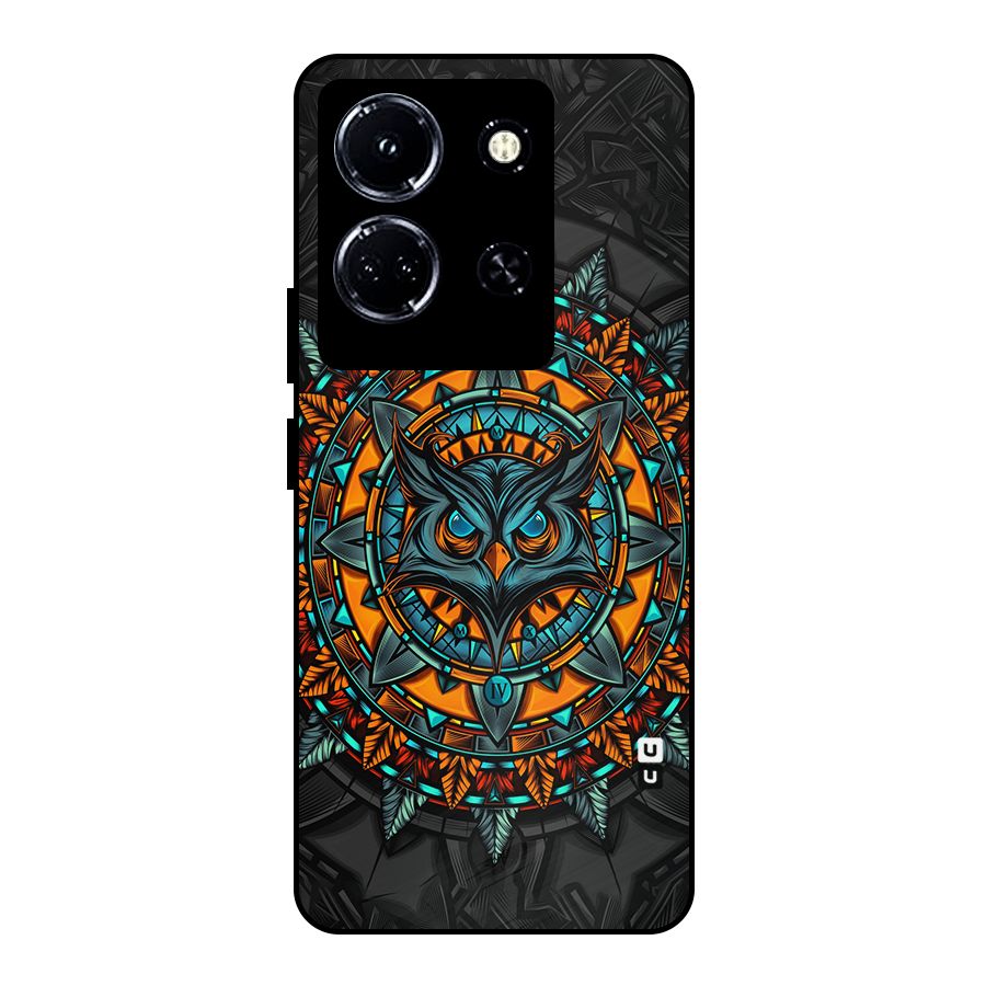 Mighty Owl Artwork Metal Back Case for Infinix Note 30 5G