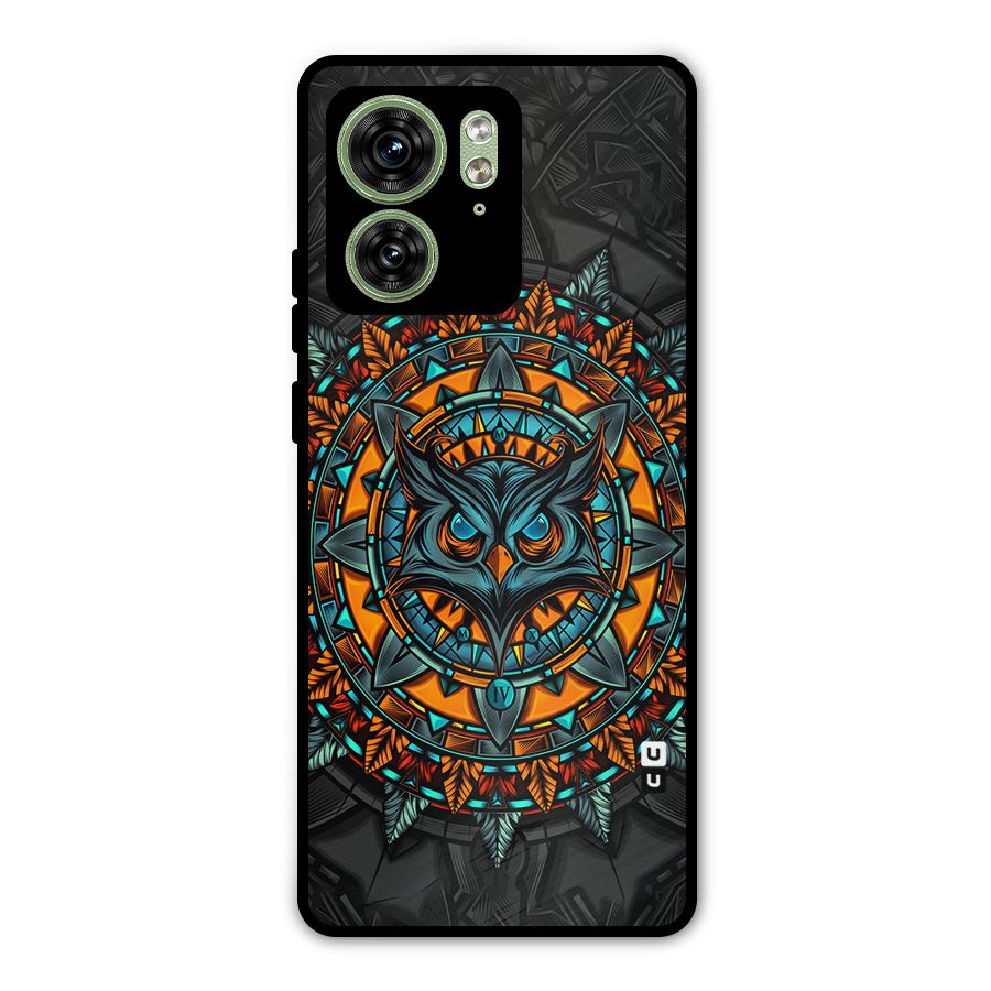 Mighty Owl Artwork Metal Back Case for Motorola Edge 40 5G
