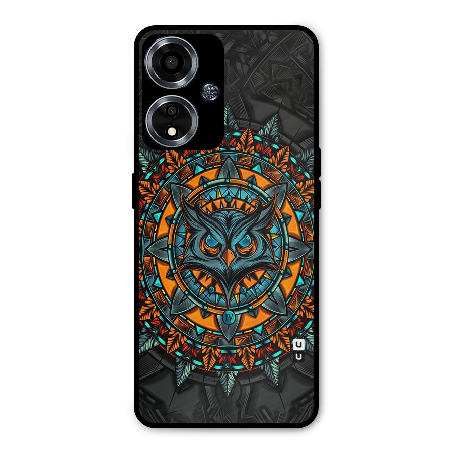 Mighty Owl Artwork Metal Back Case for Oppo A59