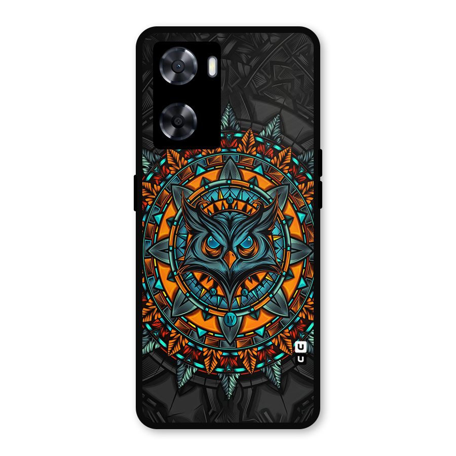 Mighty Owl Artwork Metal Back Case for Oppo A77s