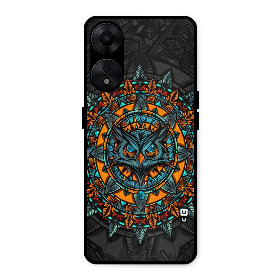 Mighty Owl Artwork Metal Back Case for Oppo A78 5G