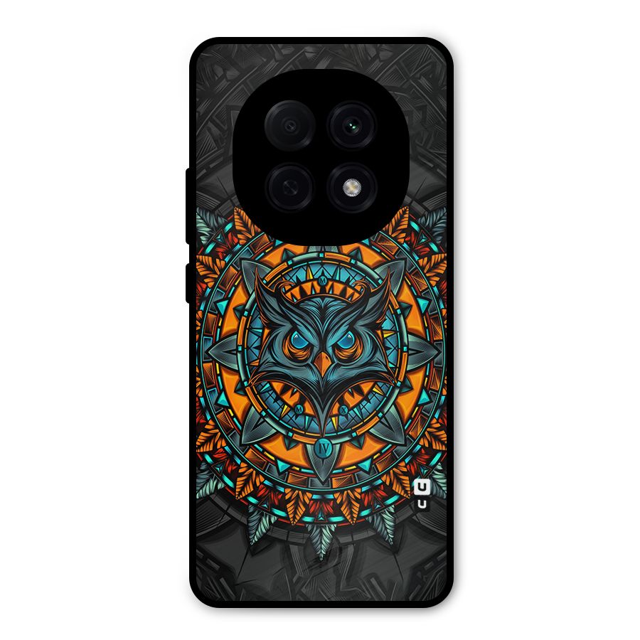 Mighty Owl Artwork Metal Back Case for Oppo F29 Pro