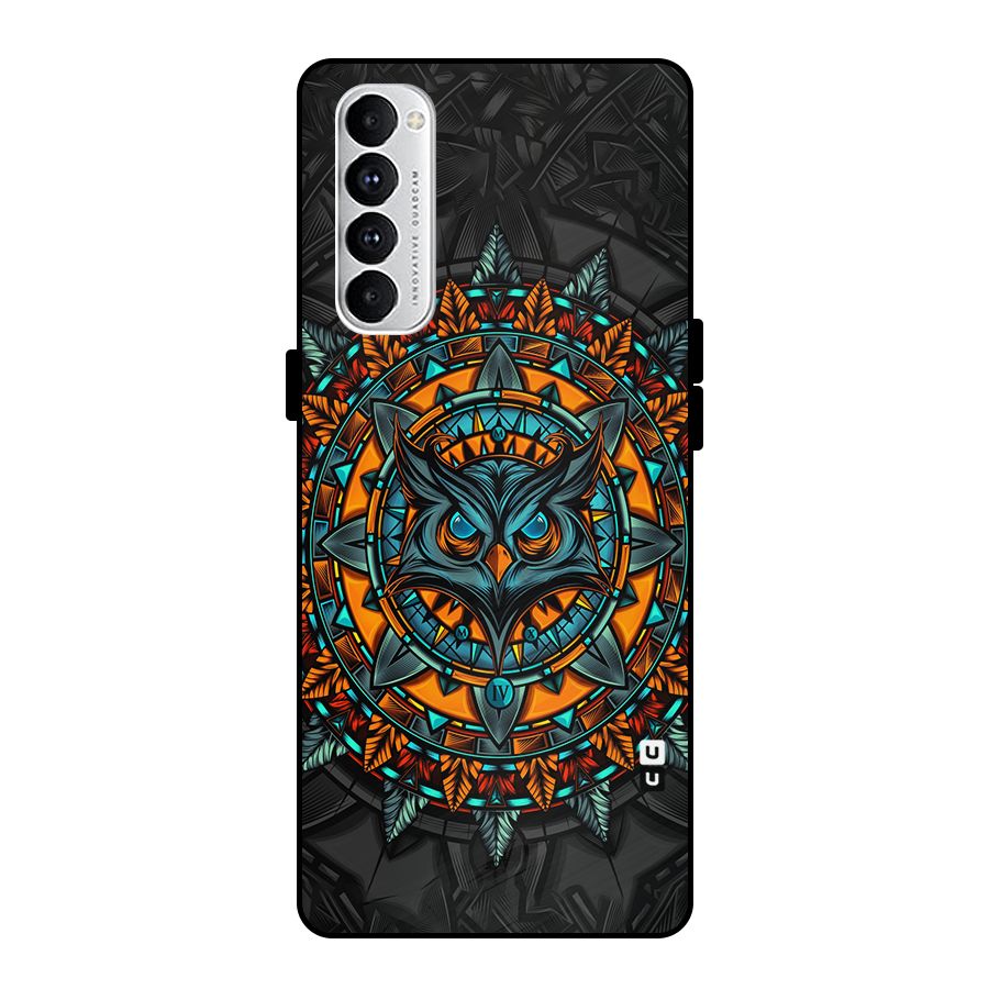 Mighty Owl Artwork Metal Back Case for Oppo Reno4 Pro