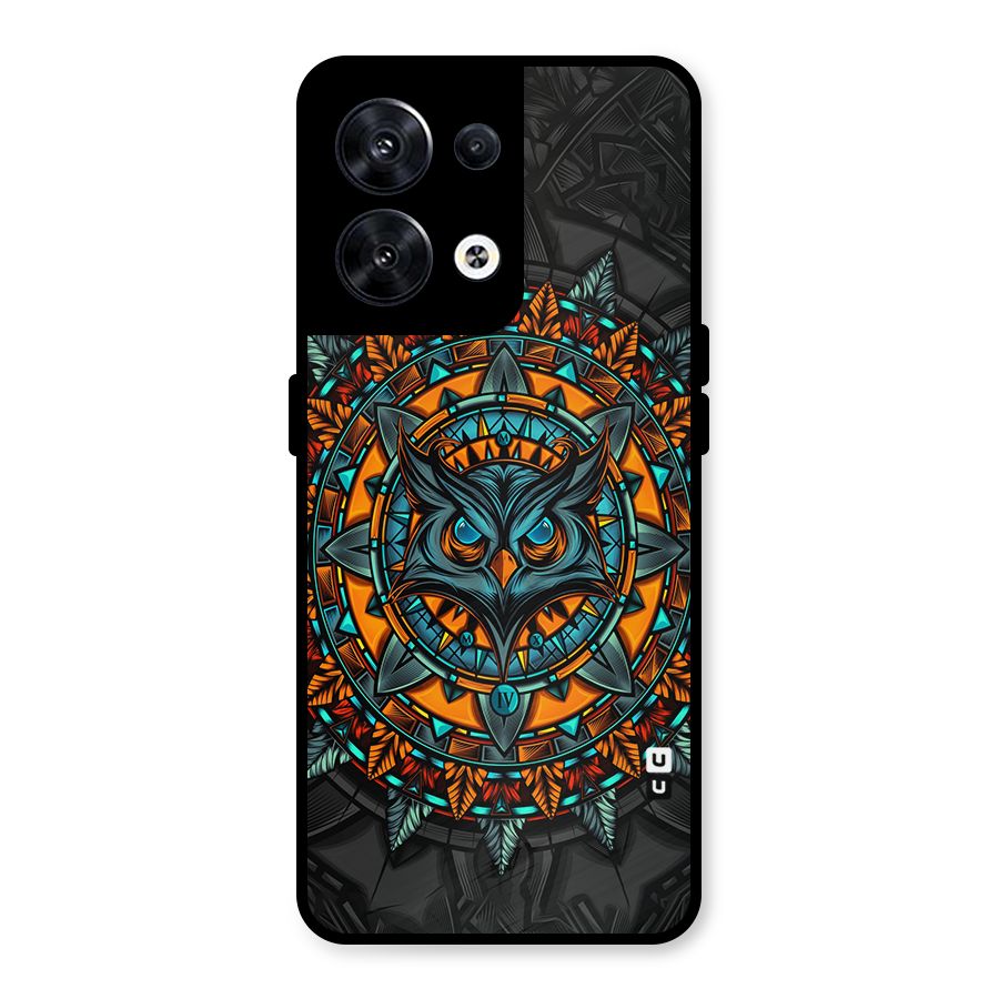 Mighty Owl Artwork Metal Back Case for Oppo Reno8 5G