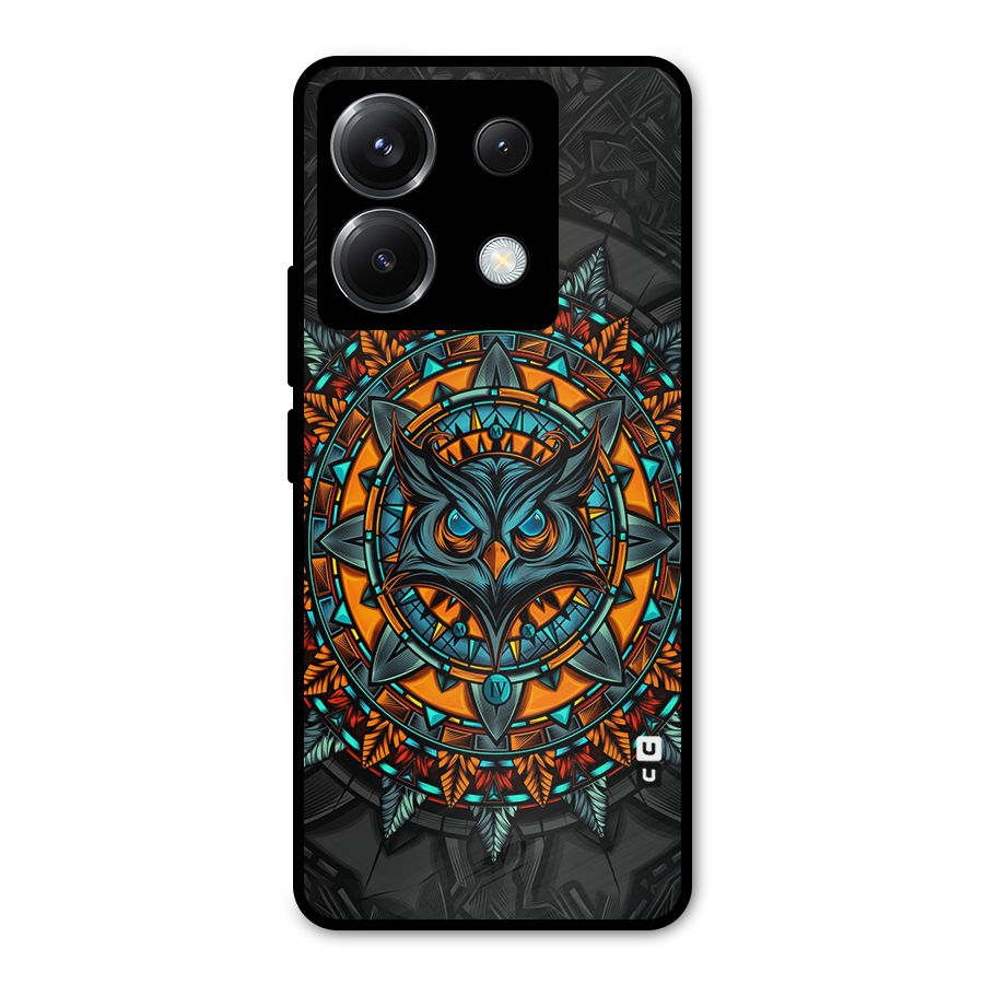 Mighty Owl Artwork Metal Back Case for Poco X6