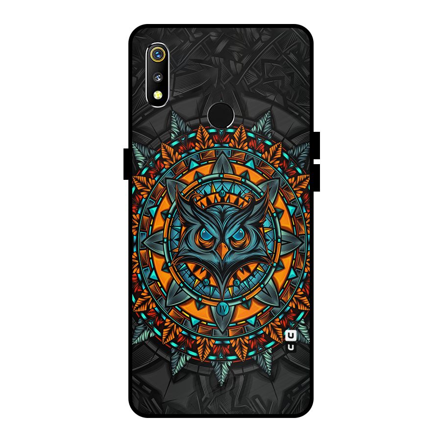 Mighty Owl Artwork Metal Back Case for Realme 3