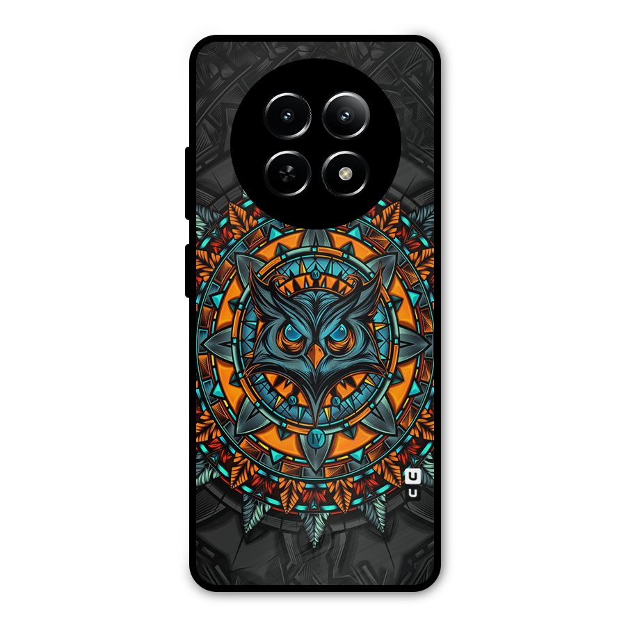 Mighty Owl Artwork Metal Back Case for Realme Narzo 70x 5G