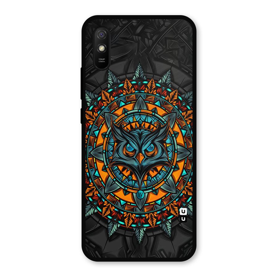 Mighty Owl Artwork Metal Back Case for Redmi 9i