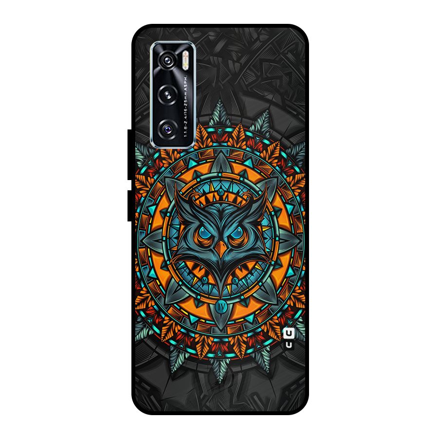 Mighty Owl Artwork Metal Back Case for Vivo V20 SE