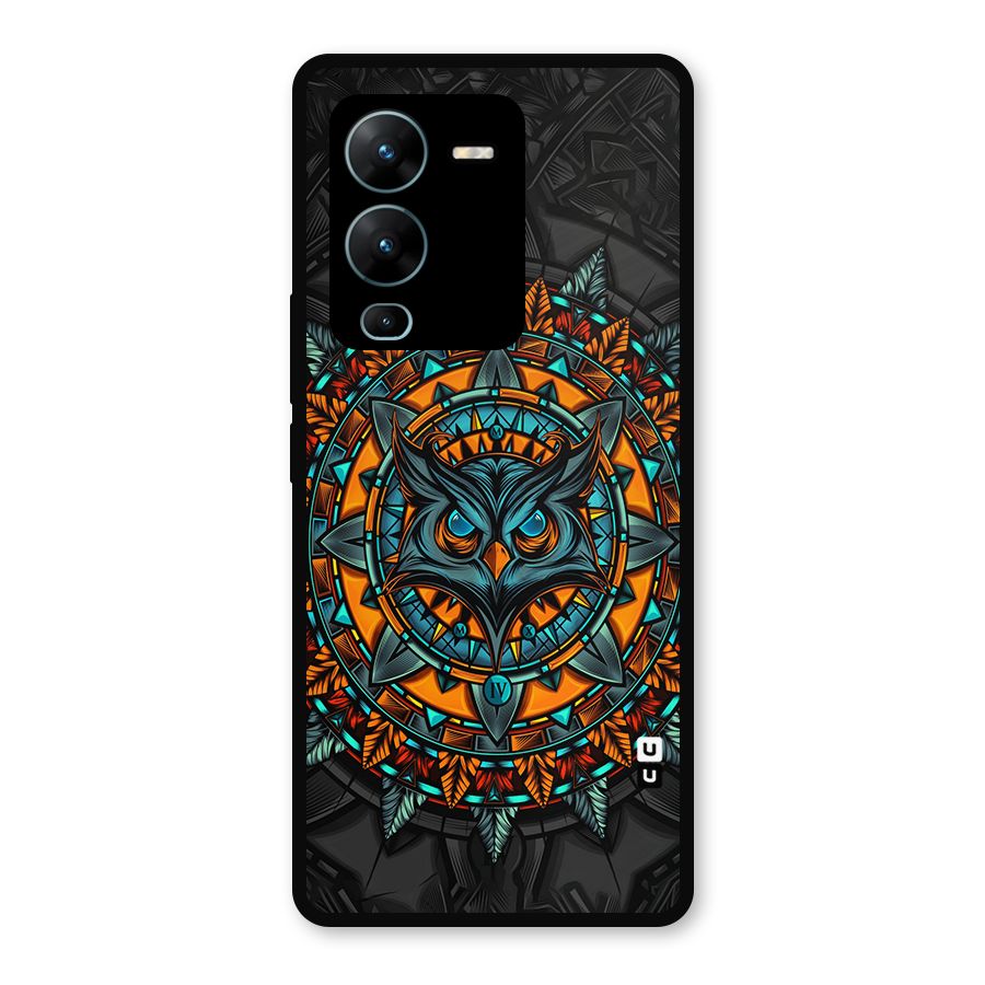 Mighty Owl Artwork Metal Back Case for Vivo V25 Pro
