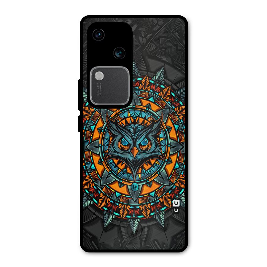 Mighty Owl Artwork Metal Back Case for Vivo V30
