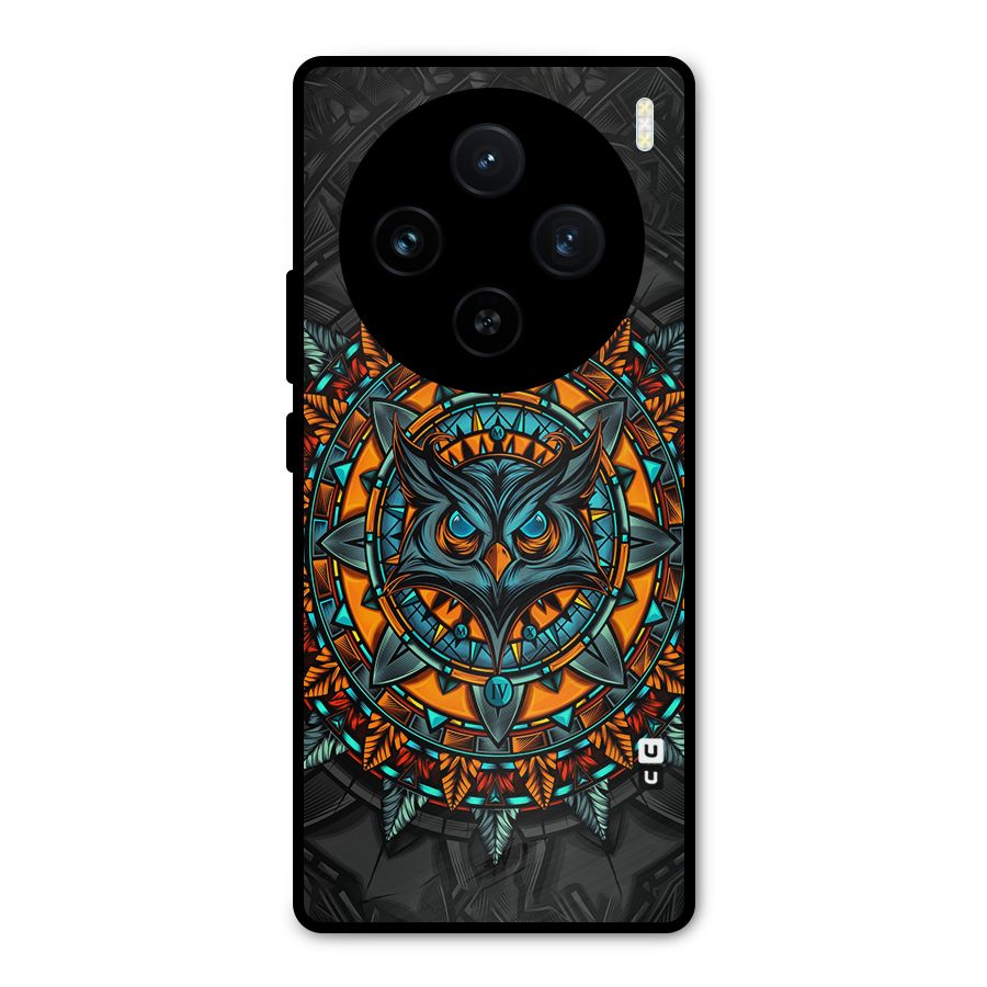Mighty Owl Artwork Metal Back Case for Vivo X100