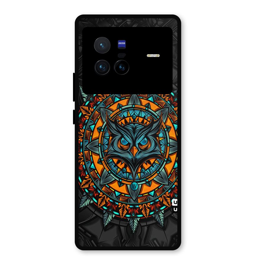 Mighty Owl Artwork Metal Back Case for Vivo X80