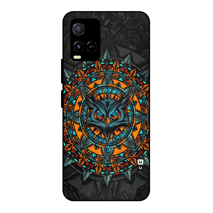 Mighty Owl Artwork Metal Back Case for Vivo Y21G