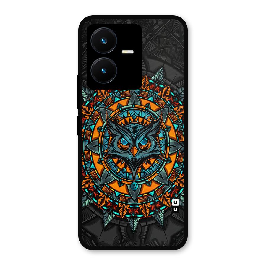 Mighty Owl Artwork Metal Back Case for Vivo Y22s