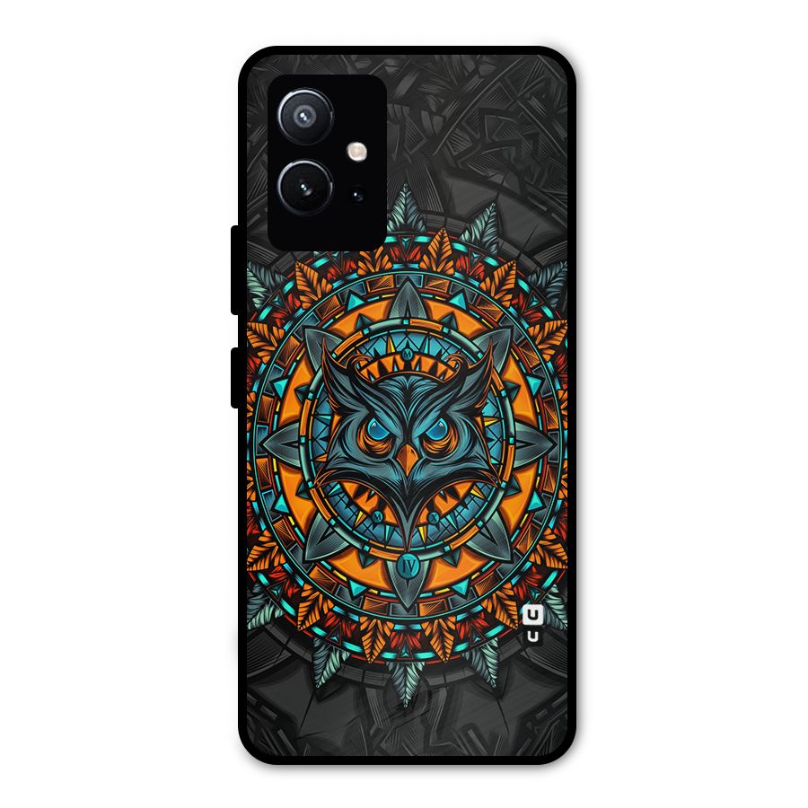 Mighty Owl Artwork Metal Back Case for Vivo Y75 5G