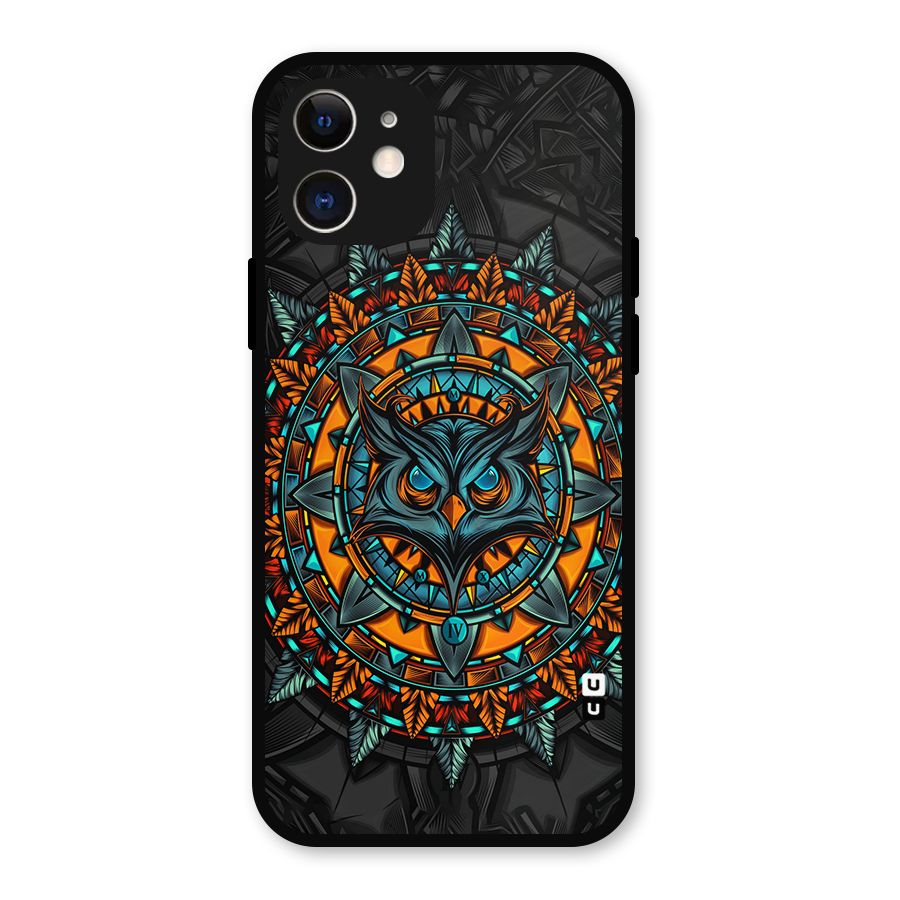 Mighty Owl Artwork Metal Back Case for iPhone 12