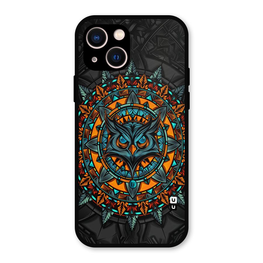 Mighty Owl Artwork Metal Back Case for iPhone 13