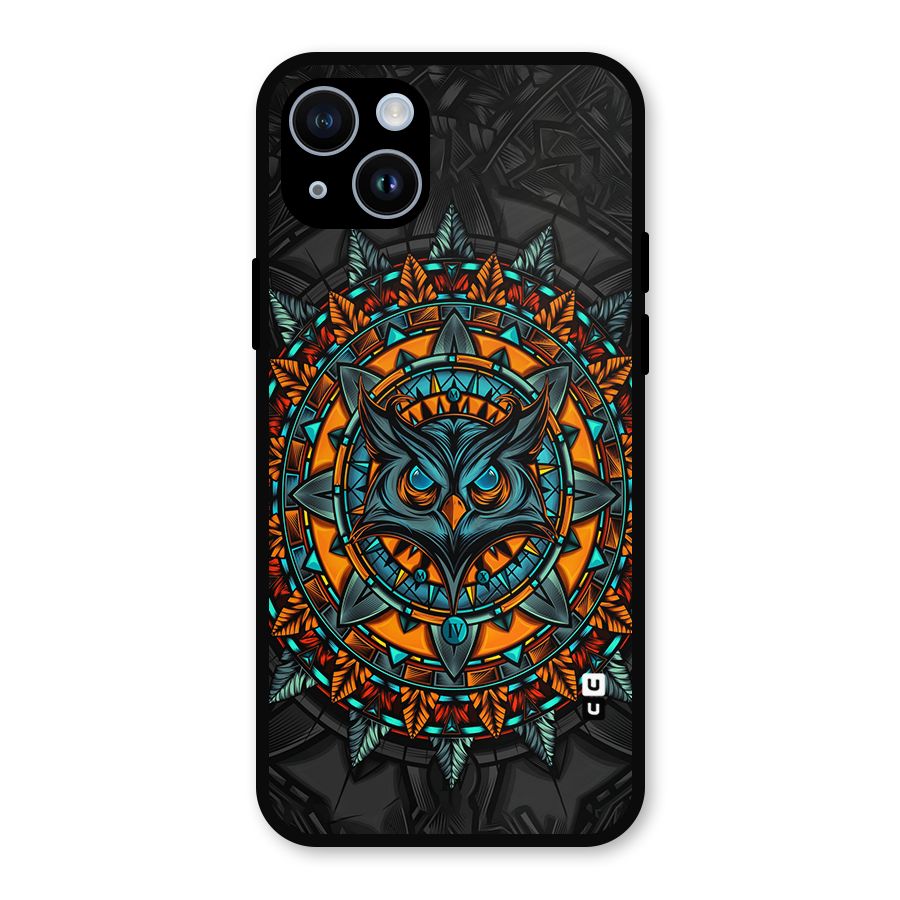 Mighty Owl Artwork Metal Back Case for iPhone 14