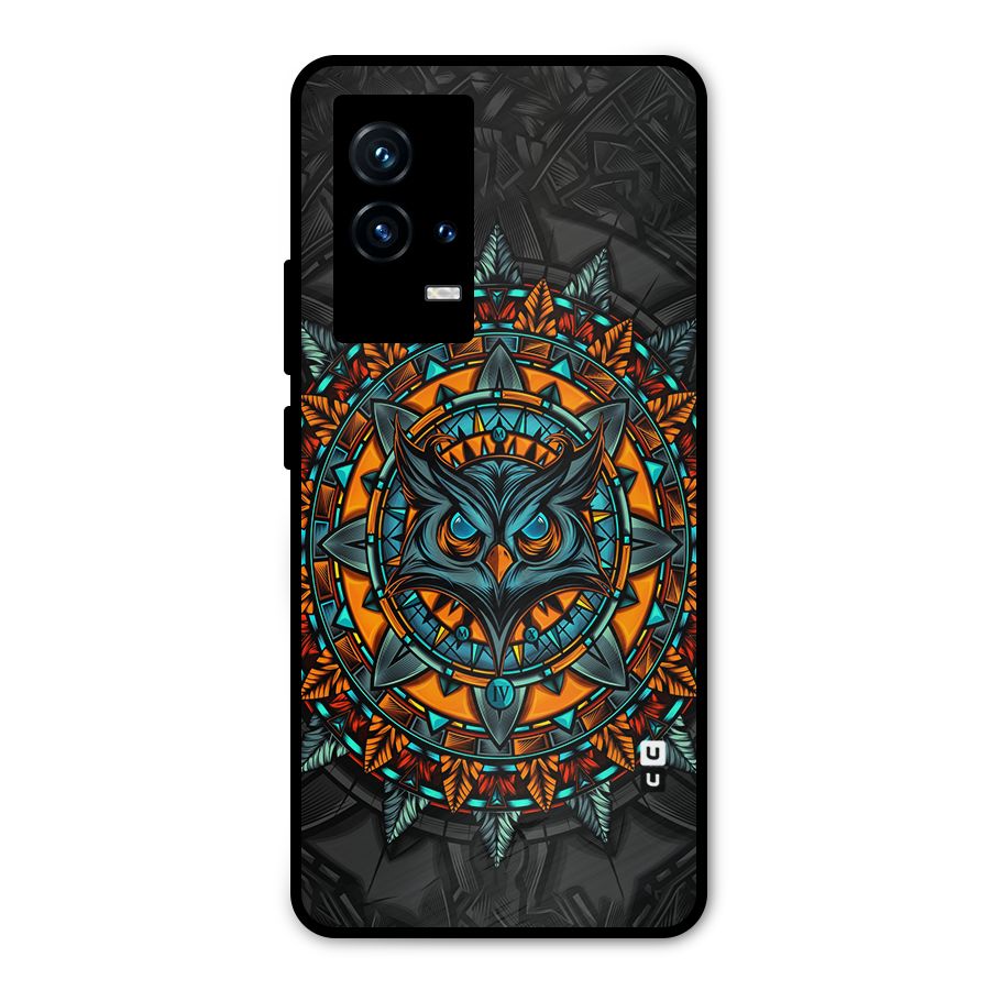 Mighty Owl Artwork Metal Back Case for iQOO 9 5G