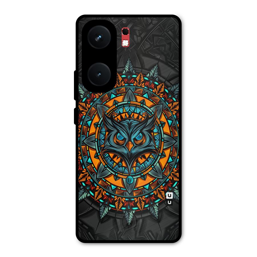 Mighty Owl Artwork Metal Back Case for iQOO Neo 9 Pro