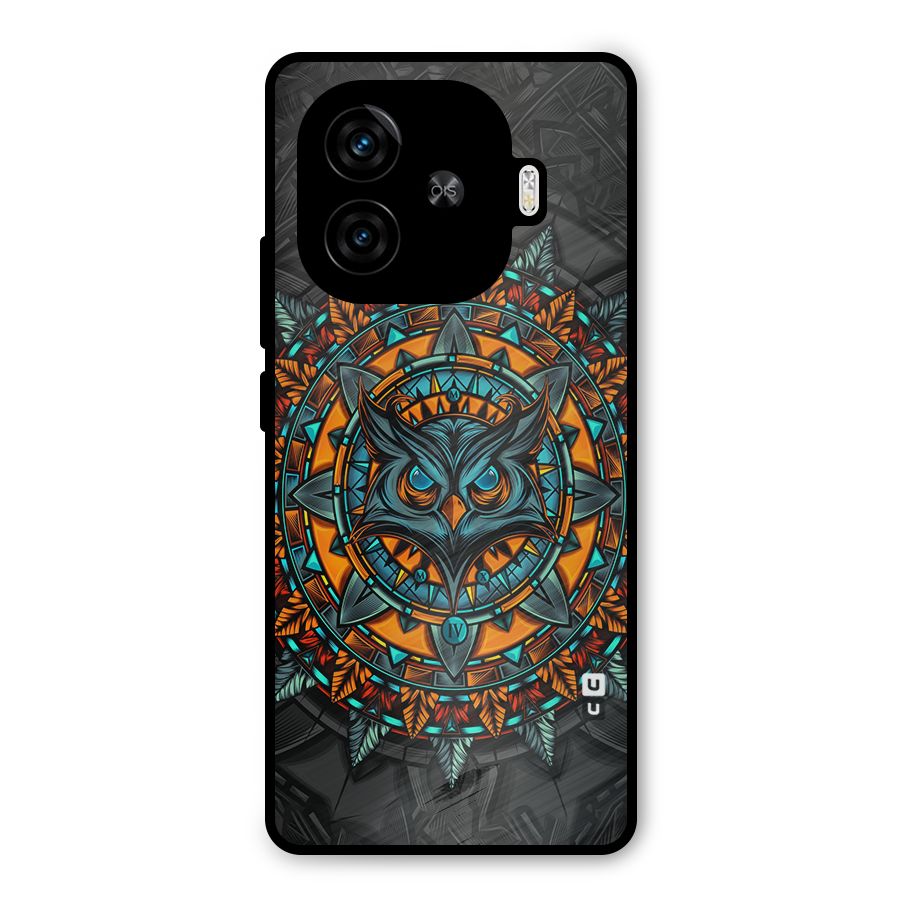 Mighty Owl Artwork Metal Back Case for iQOO Z9 Turbo