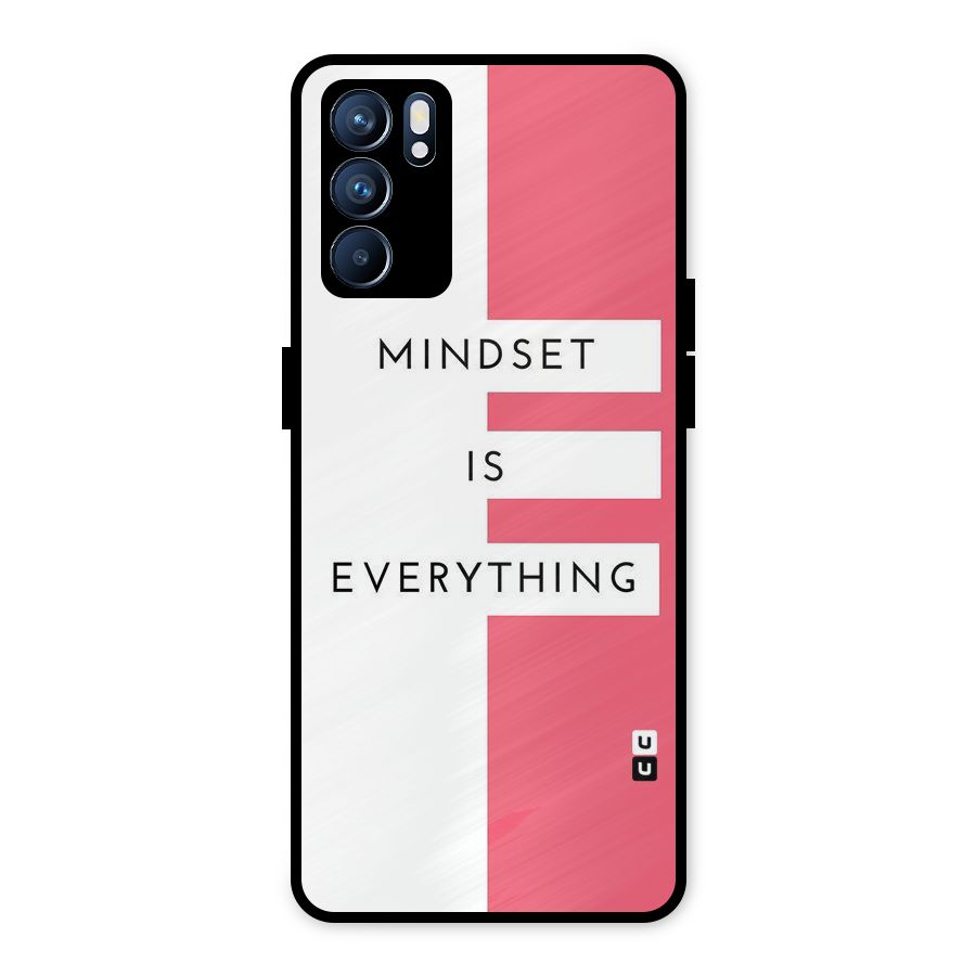 Mindset is Everything Metal Back Case for Oppo Reno6 5G