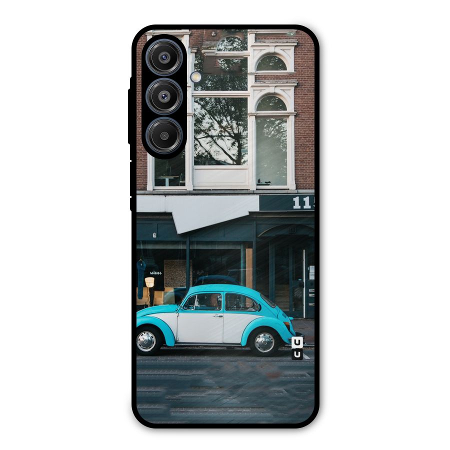 Mini Blue Car Metal Back Case for Galaxy A16 5G