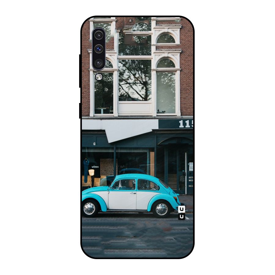 Mini Blue Car Metal Back Case for Galaxy A50