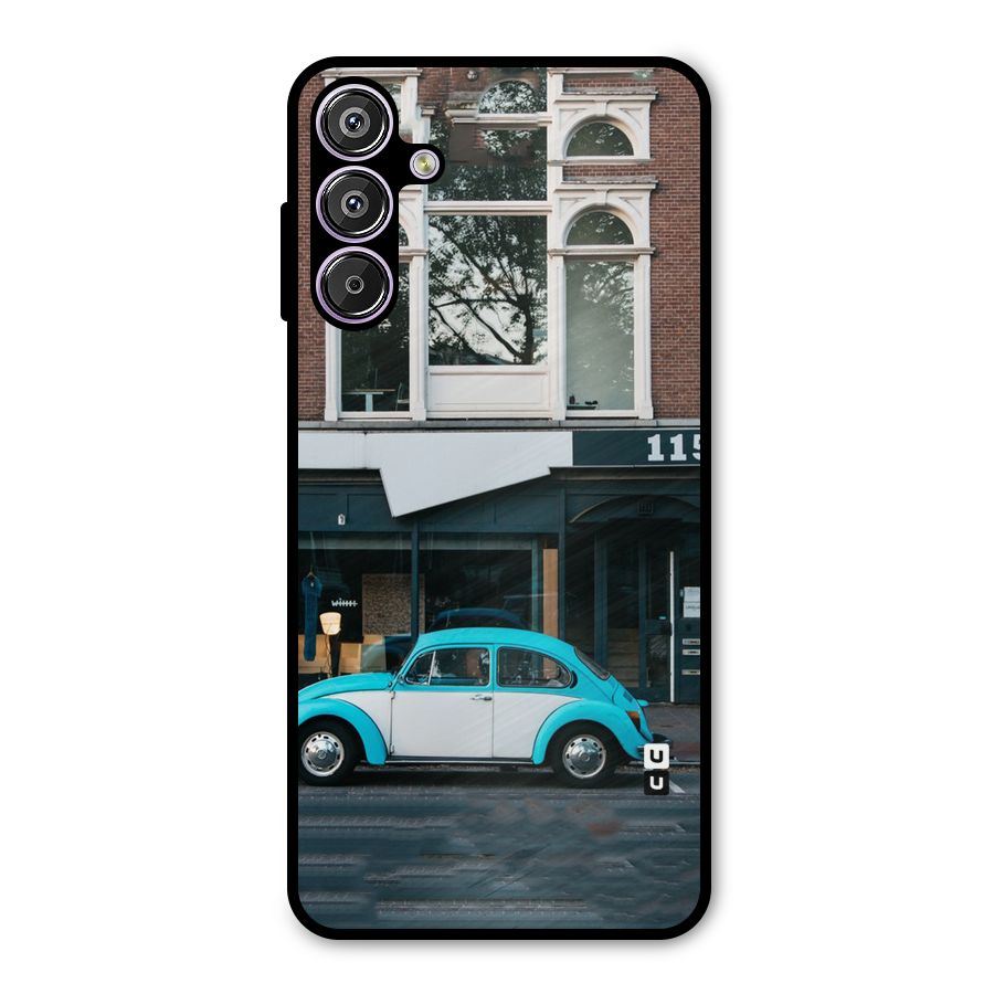 Mini Blue Car Metal Back Case for Galaxy F15