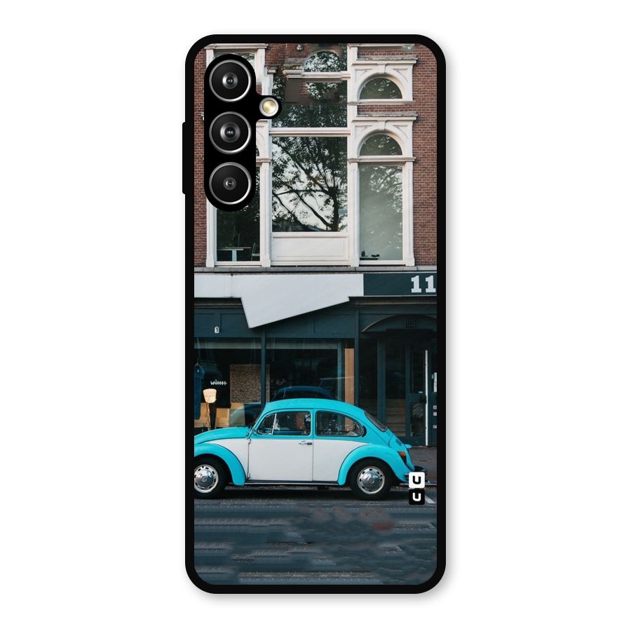 Mini Blue Car Metal Back Case for Galaxy F54