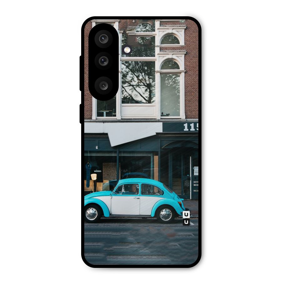 Mini Blue Car Metal Back Case for Galaxy M56