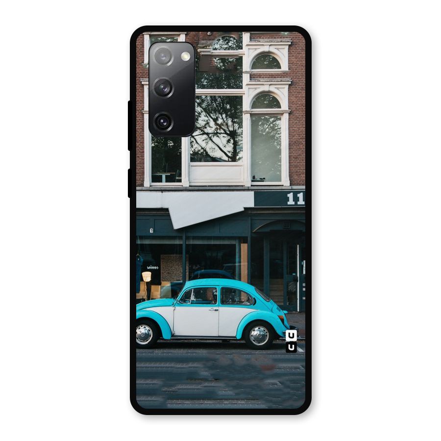 Mini Blue Car Metal Back Case for Galaxy S20 FE 5G