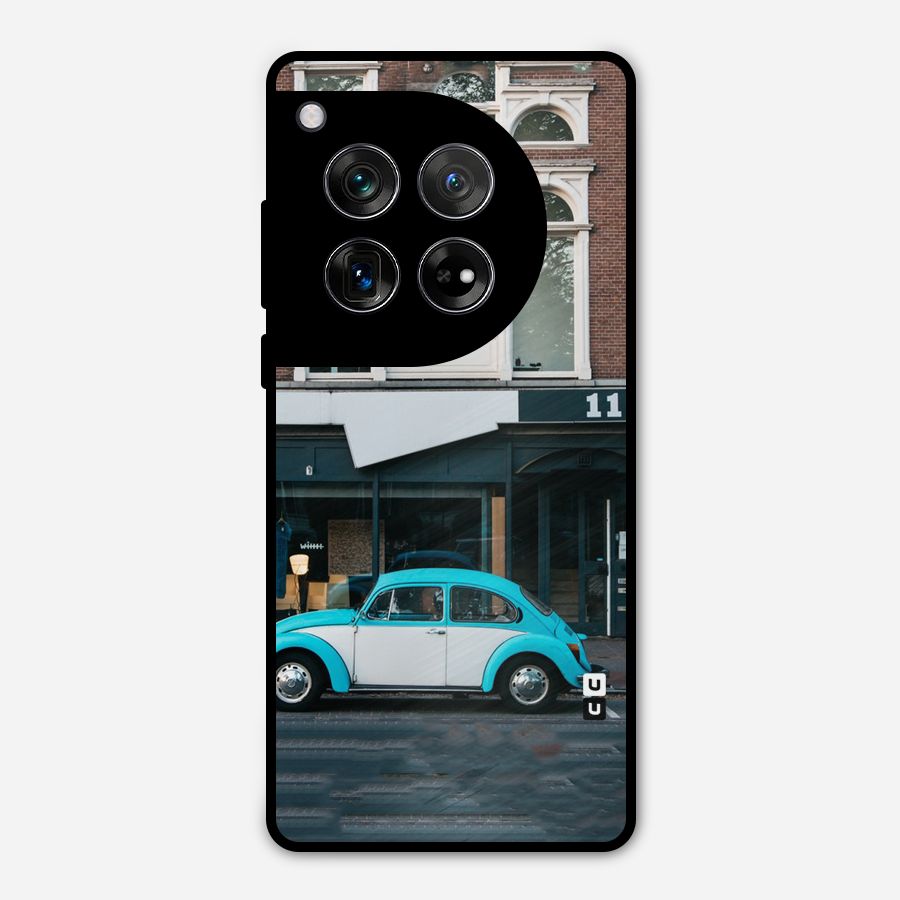 Mini Blue Car Metal Back Case for OnePlus 12