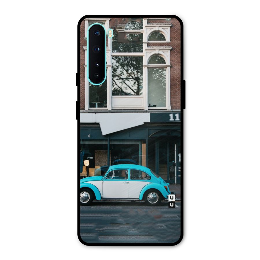 Mini Blue Car Metal Back Case for OnePlus Nord