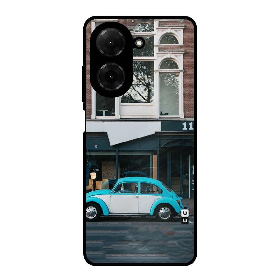 Mini Blue Car Metal Back Case for Poco C71