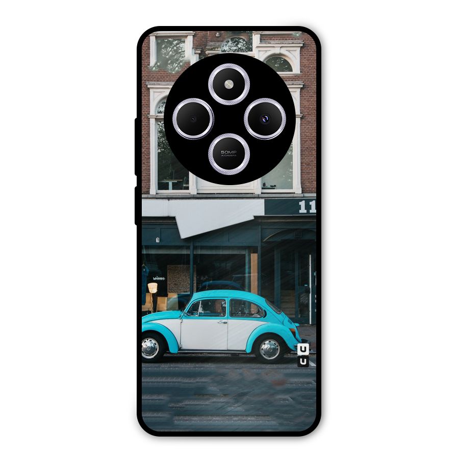 Mini Blue Car Metal Back Case for Poco C75 5G